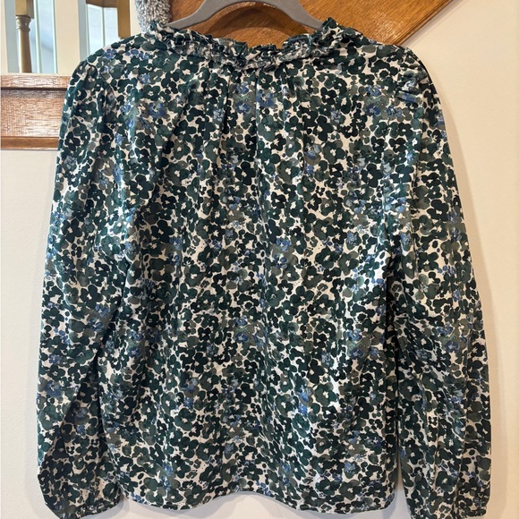 J Crew Green Floral Women's Top - Picture 4 of 4